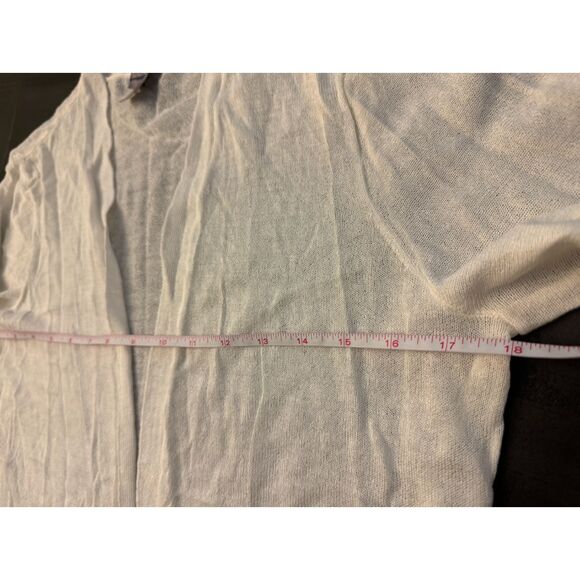 Chico's Lightweight Gathered Ruched Tie Sleeves Open Cardigan - Sz 00 (XS) - Picture 7 of 11